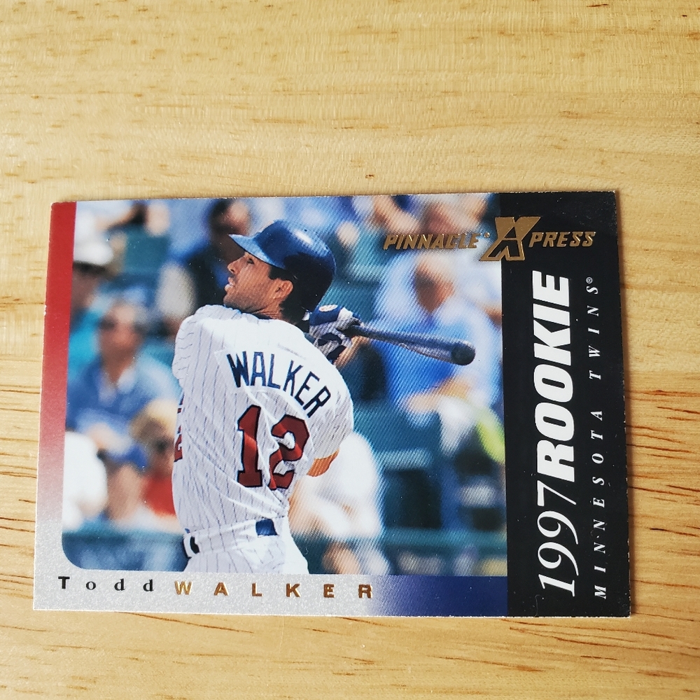 MLB Todd Walker 1997 Rookie Card Pinnacle Trading Card Minnesota Twins